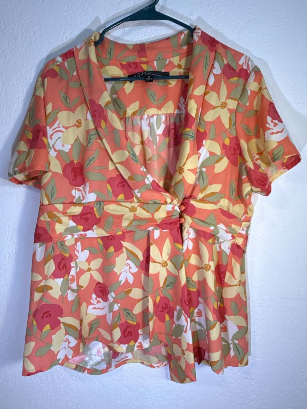 Kasper Sportswear Floral Blouse Size 16